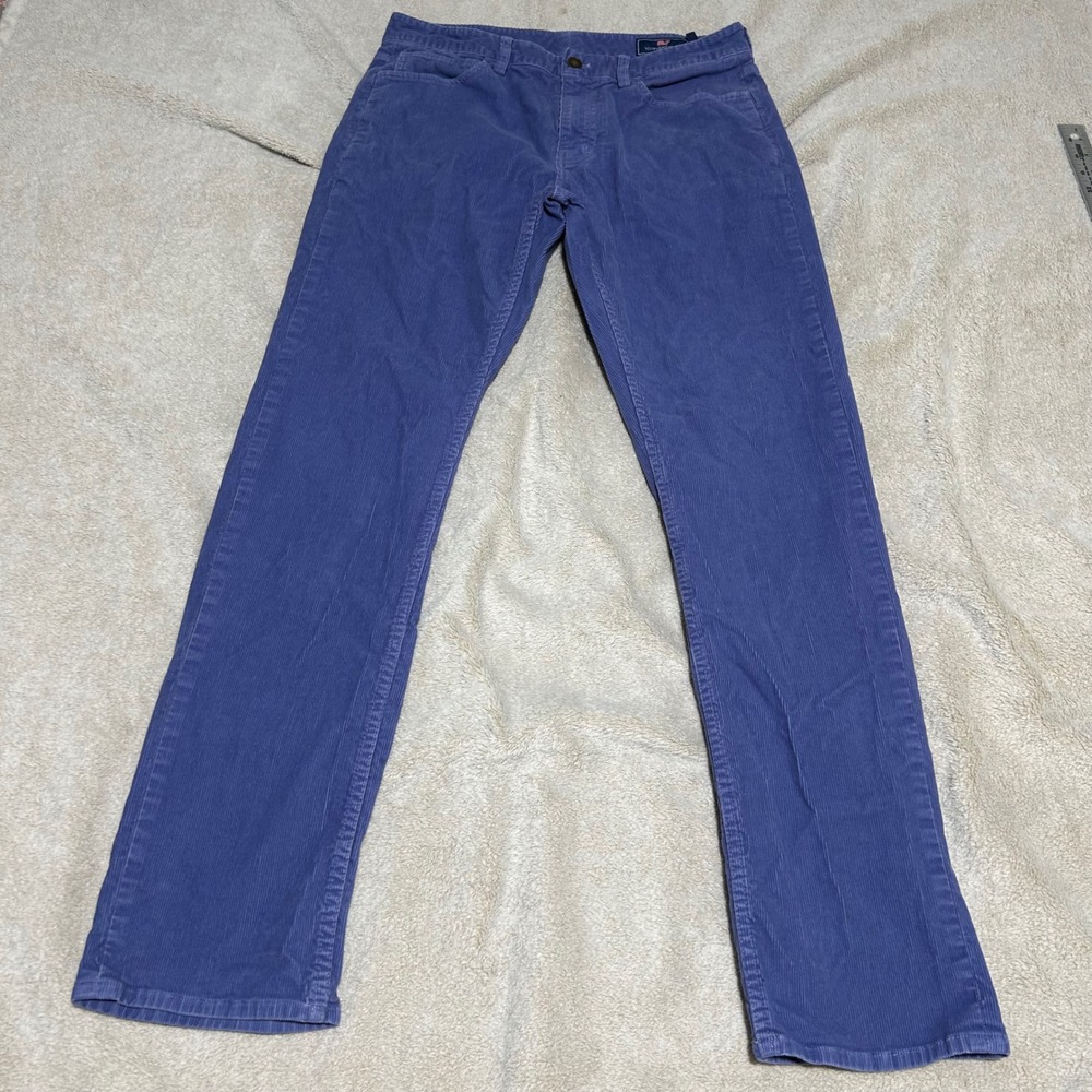 Vineyard Vines Corduroy Pants Mens 30 32 Blue  5-Pocket Straight Leg